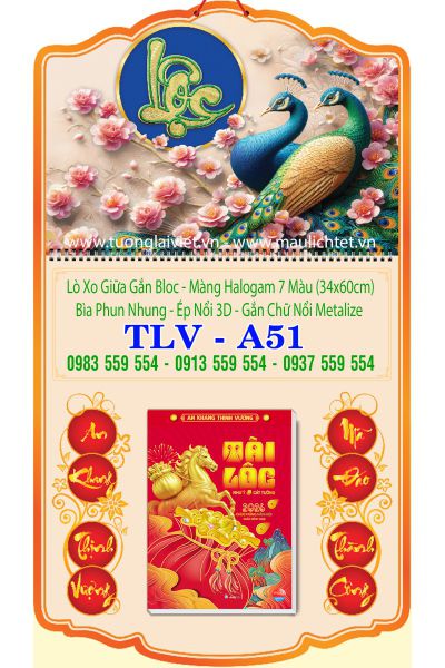 Bìa lịch nloc bế nổi Tết An Khang