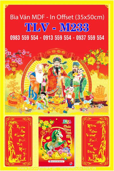 Bìa lịch bloc trung Phúc Lộc Thọ