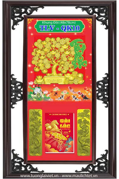Bìa lịch khung nhựa Kim Tiền Tài Lộc