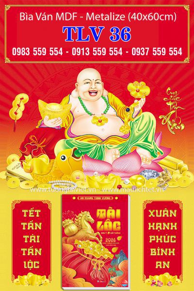 Bìa lịch treo tường Phật Di Lặc