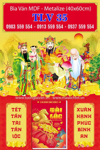 Bìa lịch treo tường Phúc Lộc Thọ