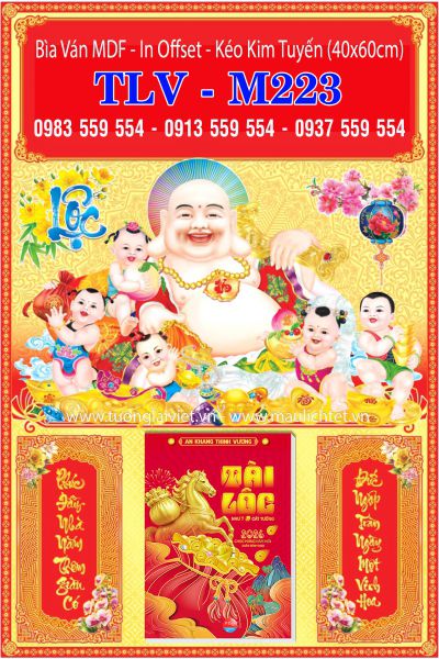 Bìa lịch treo tường Xuân Di Lạc
