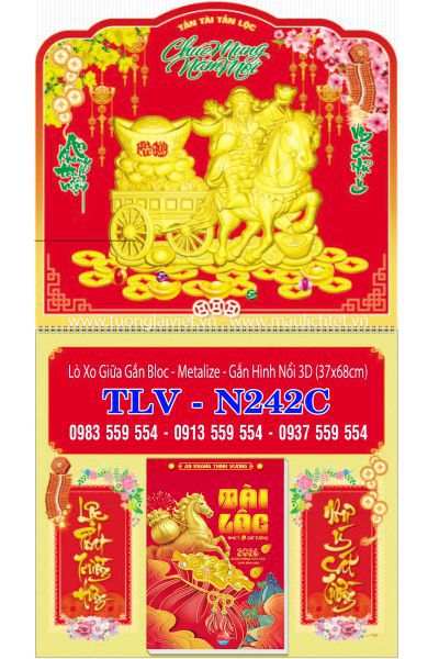 Bìa lò xo dán nổi Phát Tài