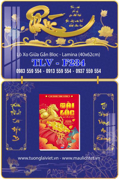 lịch gập laminate Khai Xuân Đại Cát